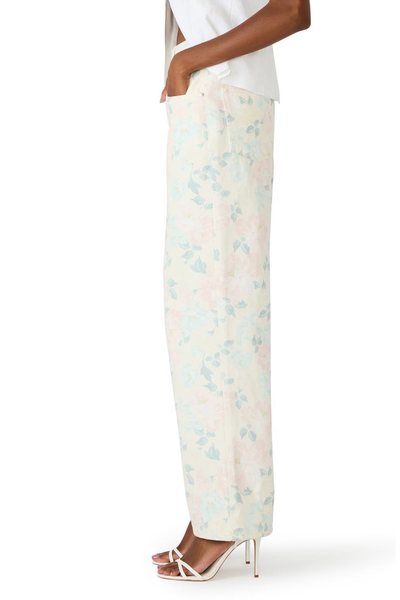 Sydnee Floral Jeans, Alternate, color, PEACH BEIGE