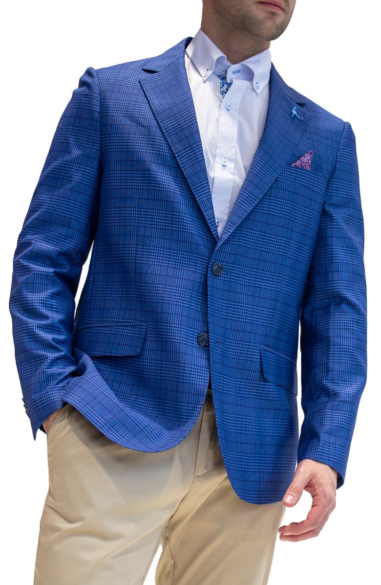 TailorByrd Textured Plaid Sport Coat, Main, color, 