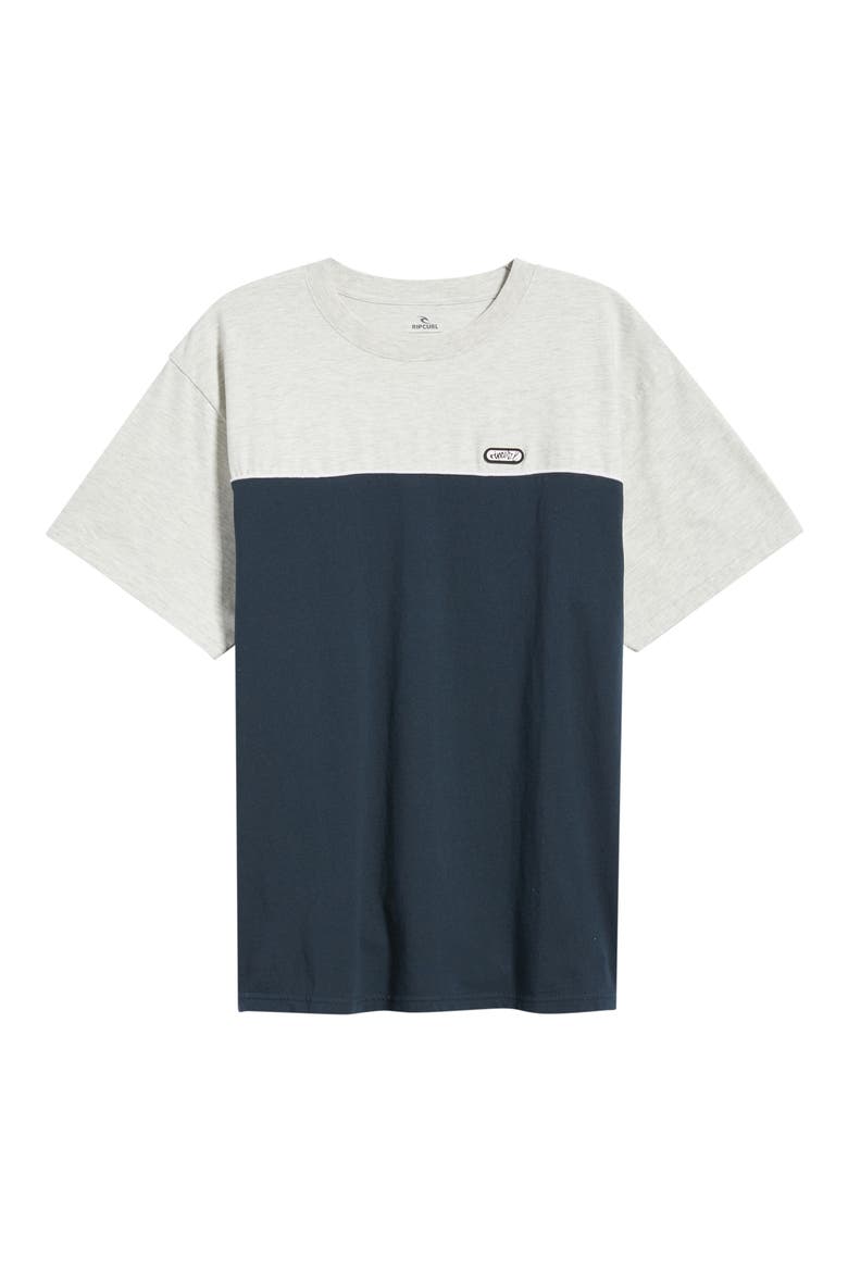 Halfa Panel Cotton T-Shirt, Alternate, color, GREY MARLE