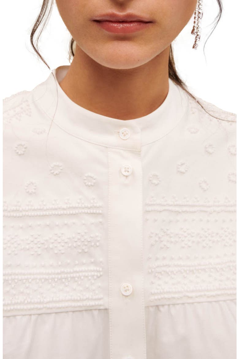 Rever Long Sleeve Shirtdress, Alternate, color, BLANC