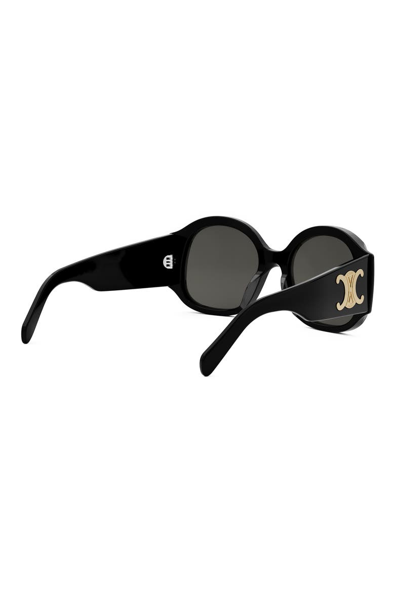 Maxi Triomphe 54mm Round Sunglasses, Alternate, color, SBLK/SMK