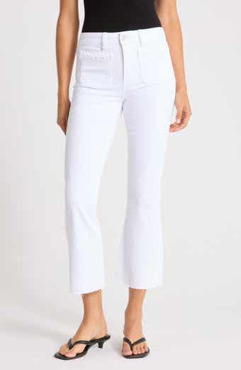 Mason High Waist Braid Detail Crop Raw Hem Jeans