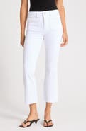 PAIGE Mason High Waist Braid Detail Crop Raw Hem Jeans
