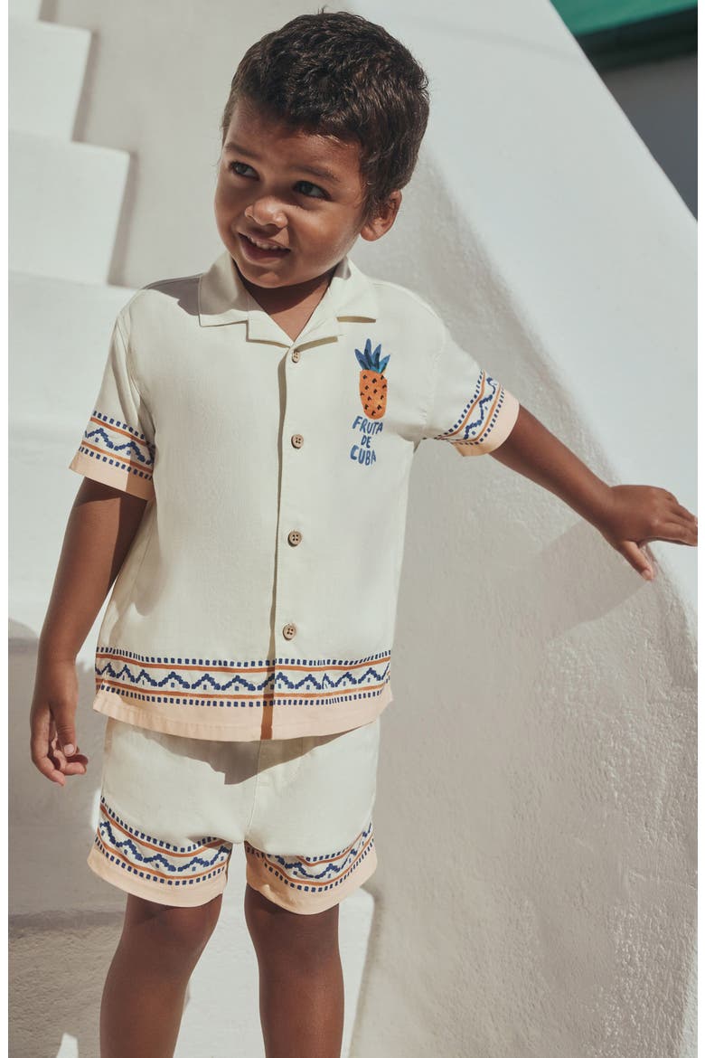 Kids' Havana Camp Shirt & Shorts Set, Alternate, color, NEUTRAL