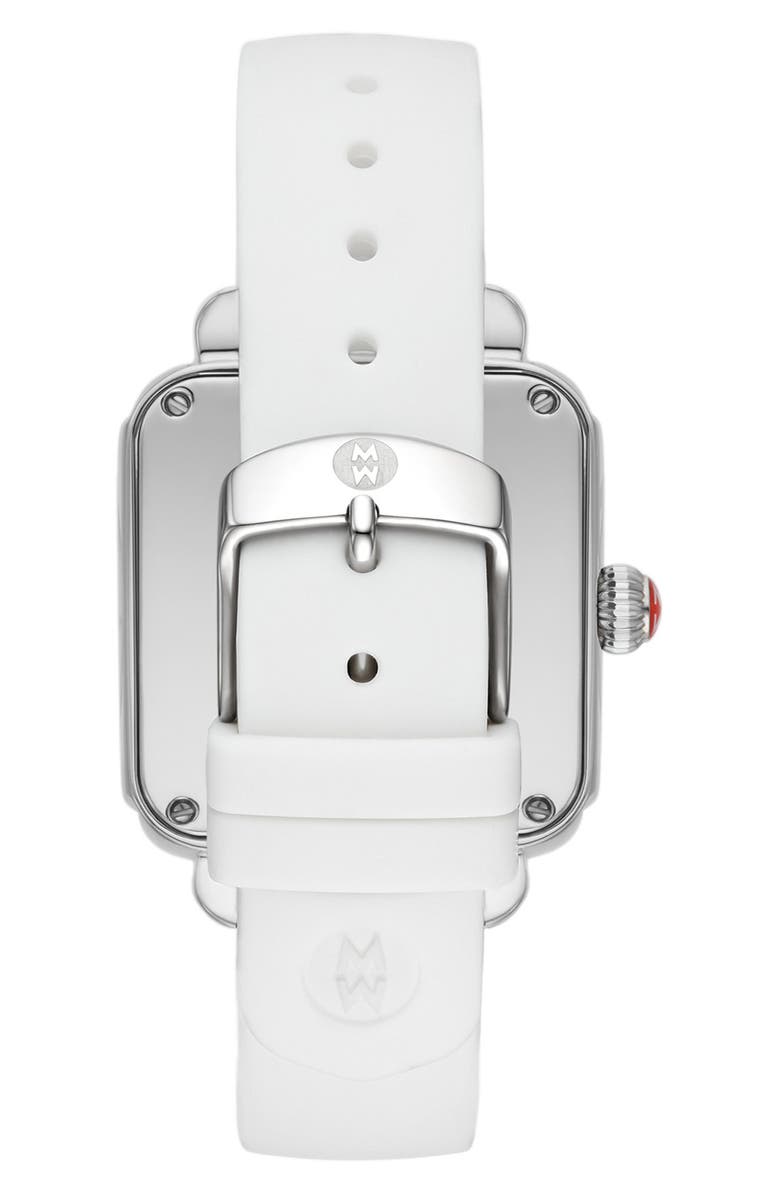 MICHELE Deco Sport Watch Head & Silicone Strap, 18mm, Alternate, color, 