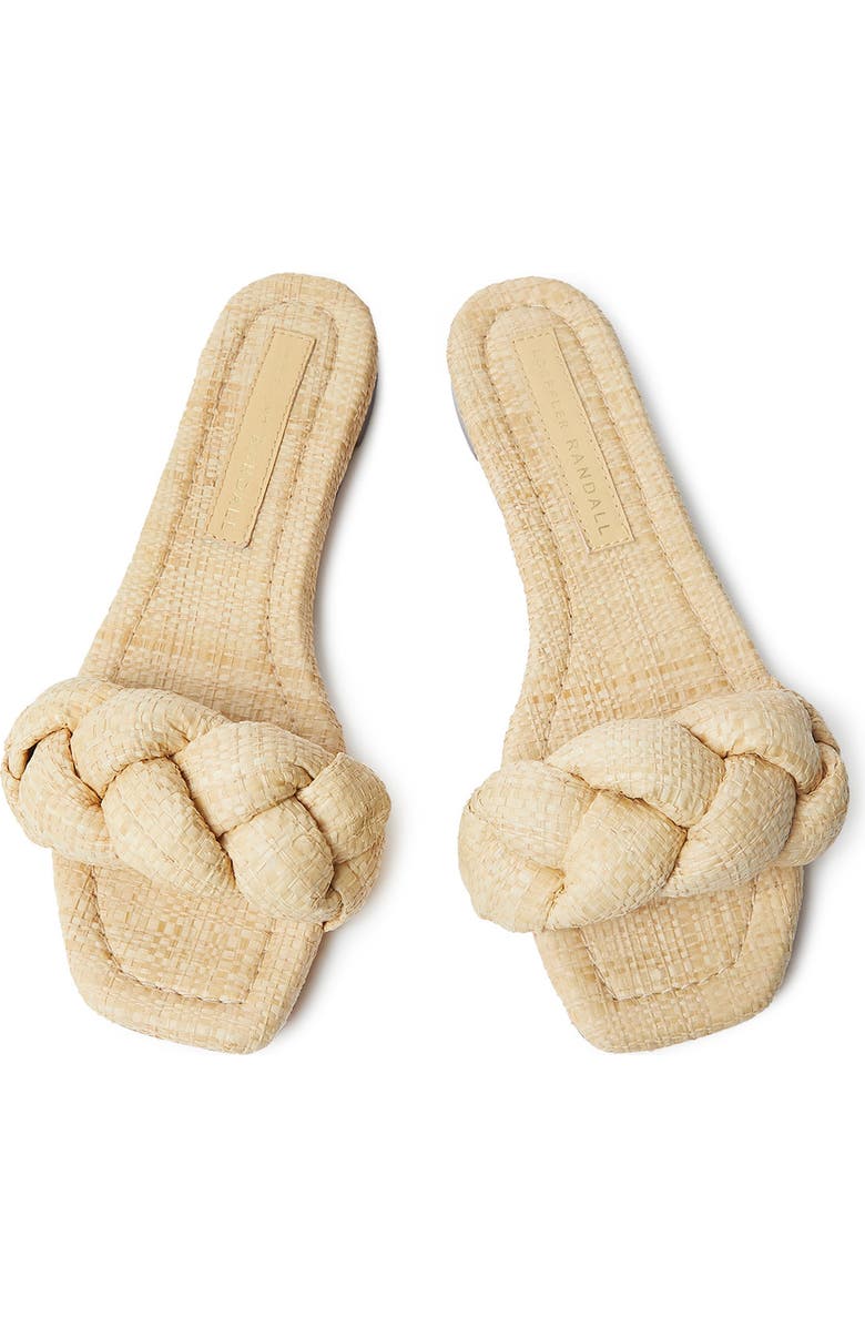 Loeffler Randall Joanna Braided Raffia Slide Sandal, Alternate, color, Natural