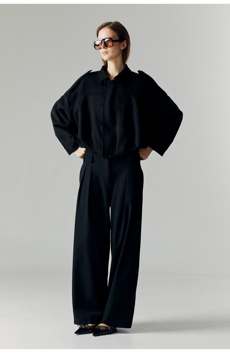 ATS Qiana Suede Jacket, Alternate, color, Black