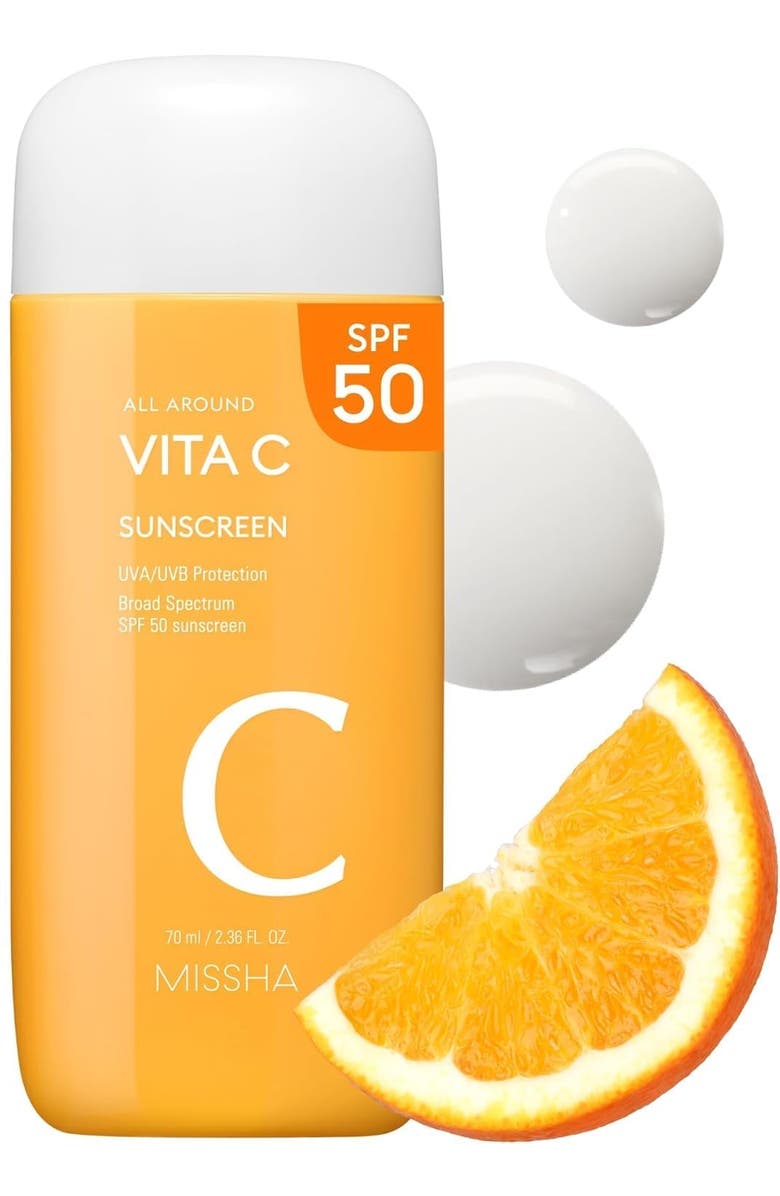 MISSHA All Around Vita C Sunscreen Spf50+/Broadspectrum, Main, color,