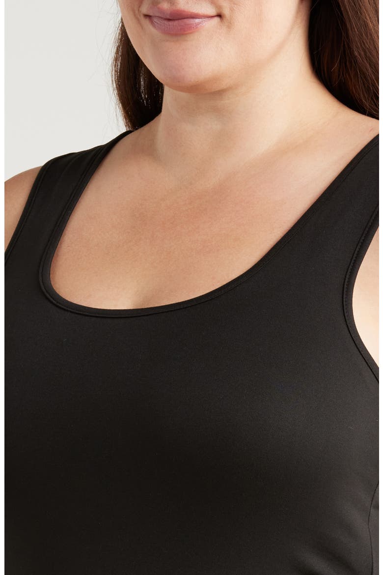 Racerback Jersey Midi Dress, Alternate, color, BLACK