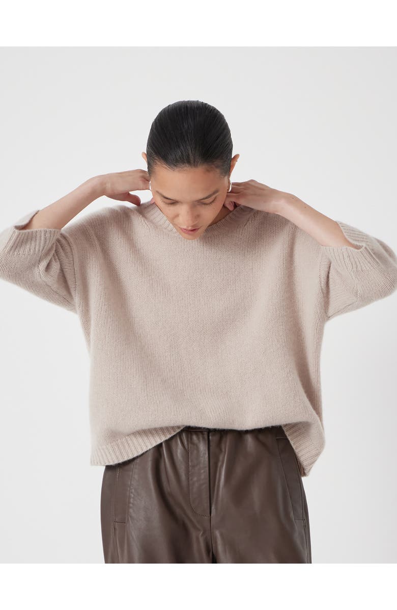 Hush Chunky 100% Cashmere Sweater, Main, color, Almond