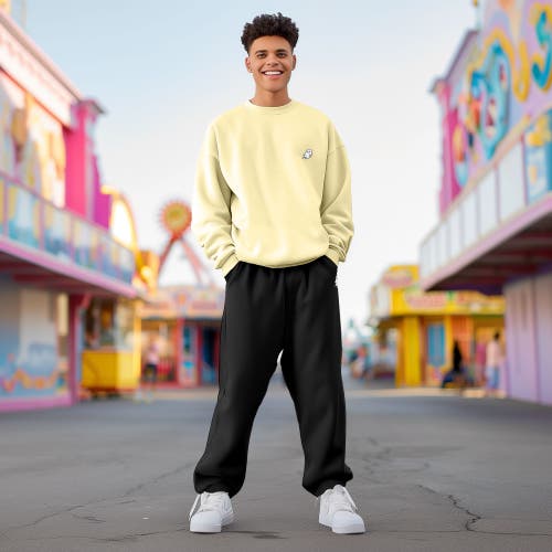 DALIX DALIX MENS GHOST EMBROIDERED FLEECE SWEATS PANTS 
