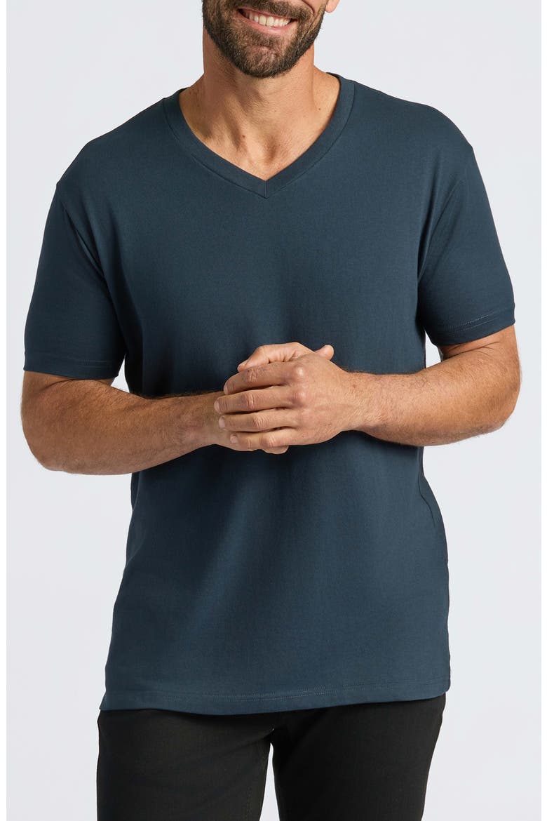 Short Sleeve V-Neck T-Shirt, Main, color, NAVY