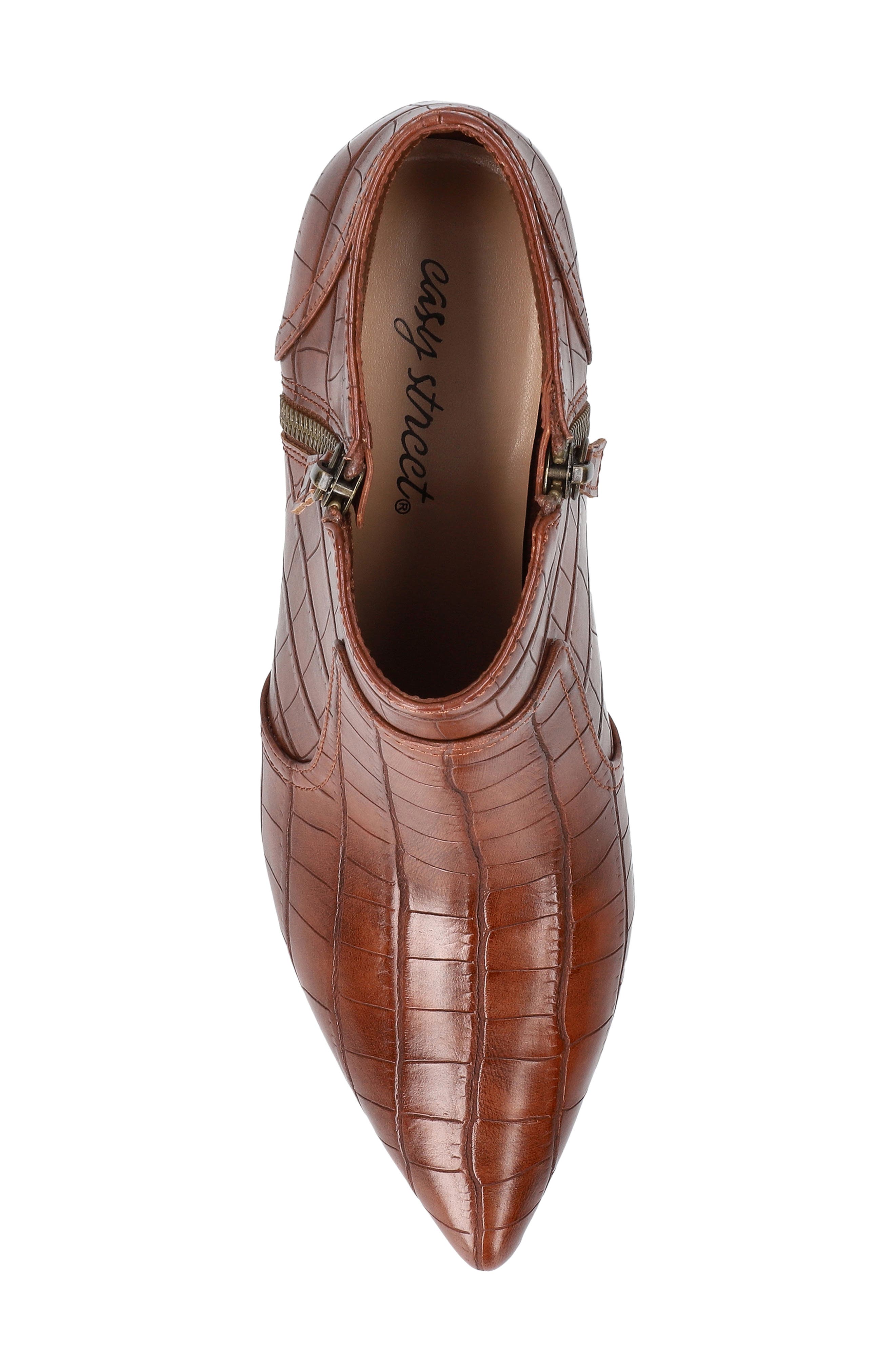 EASY STREET Annalee Kitten Heel Bootie, Alternate, color, Brown Croc