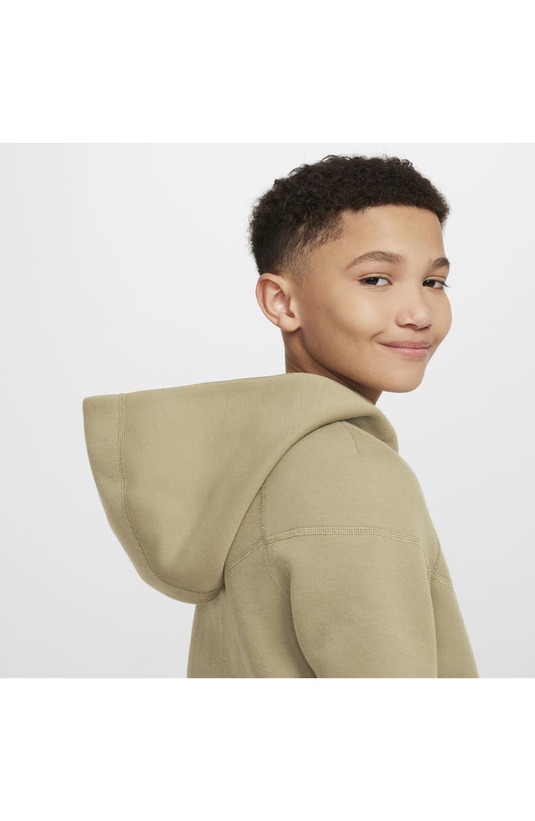 Nike Kids' Tech Fleece Full Zip Hoodie, Alternate, color, 276 Neutral Olive/Black