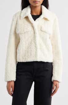 Bernardo Faux Shearling Crop Jacket