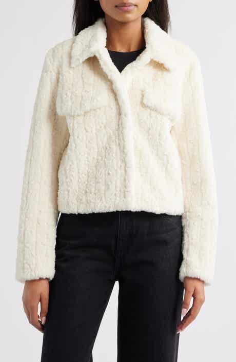 Bernardo Faux Shearling Crop Jacket