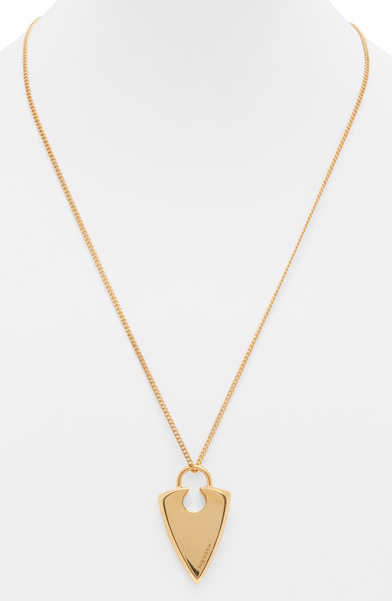 McQueen Arrow Pendant Necklace, Alternate, color, 
