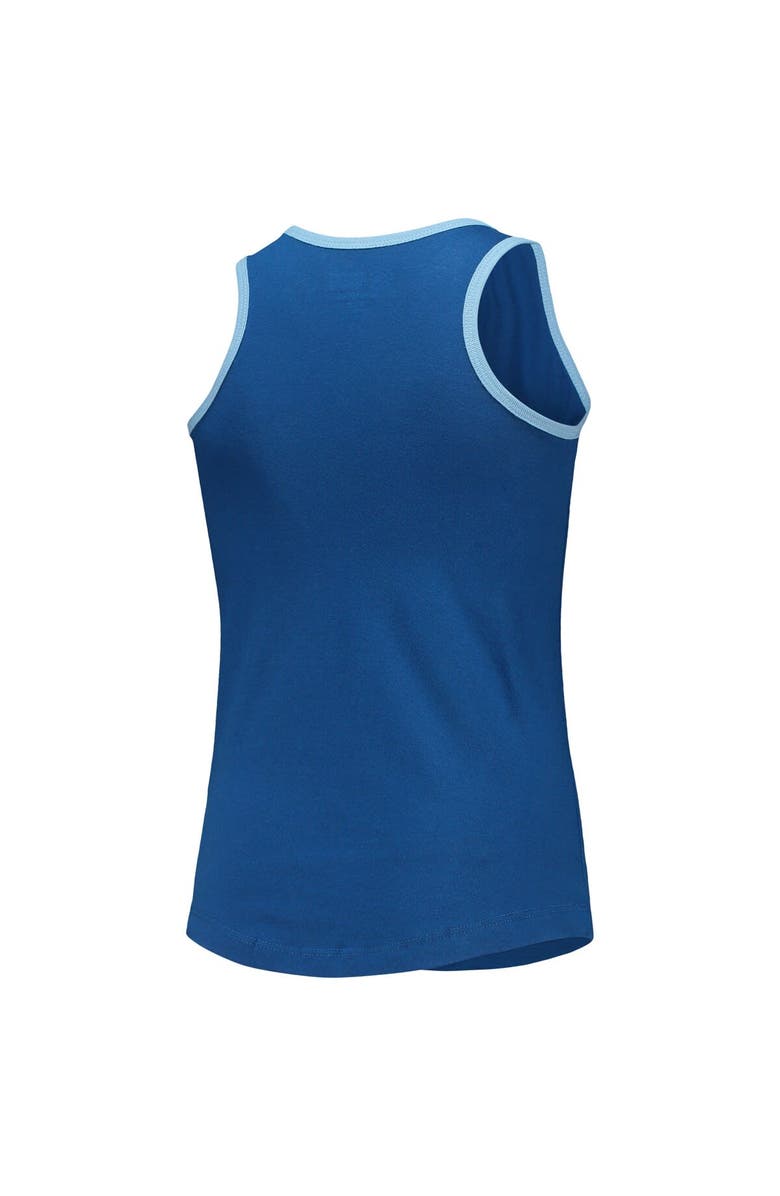 New Era Girls Youth New Era Royal Kansas City Royals Henley Tank Top, Alternate, color, Royal