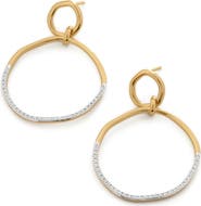 Monica Vinader Riva Pavé Diamond Frontal Drop Earrings