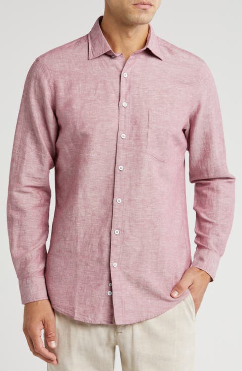 Penrose Linen Blend Button-Up Shirt