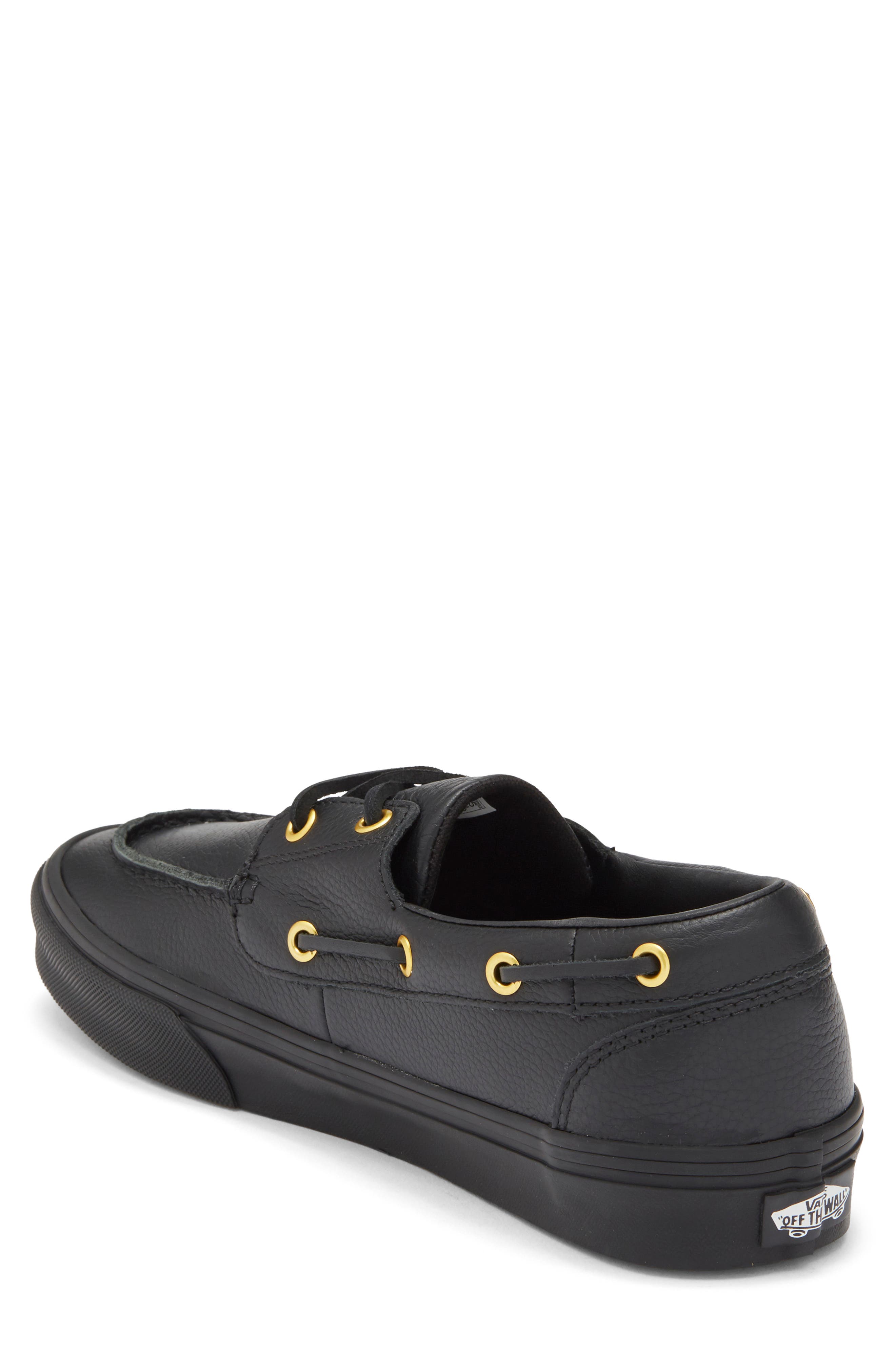 Vans 2-Eyelet Boat Shoe, Alternate, color, Black