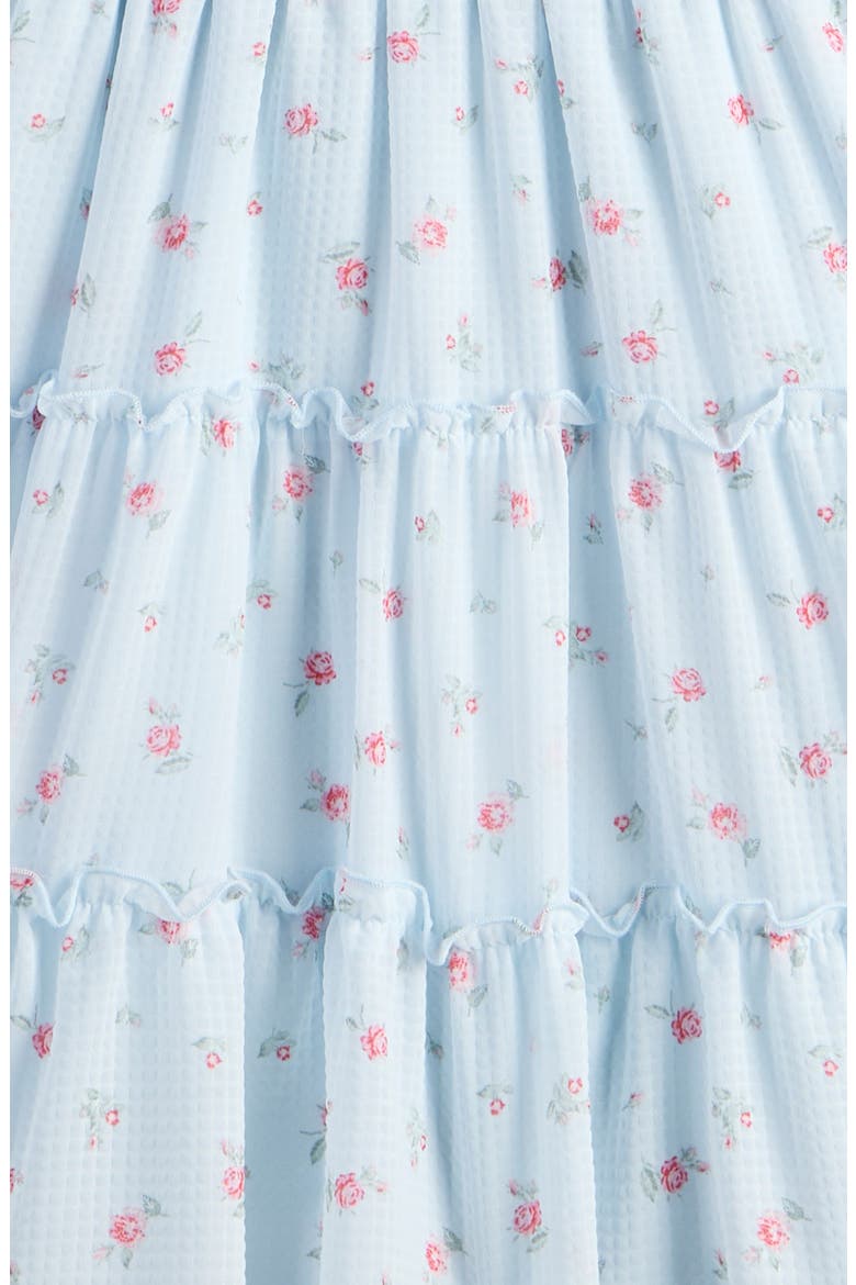 Kids' Floral Sundress, Alternate, color, BLUE FADE ROSEBUDS