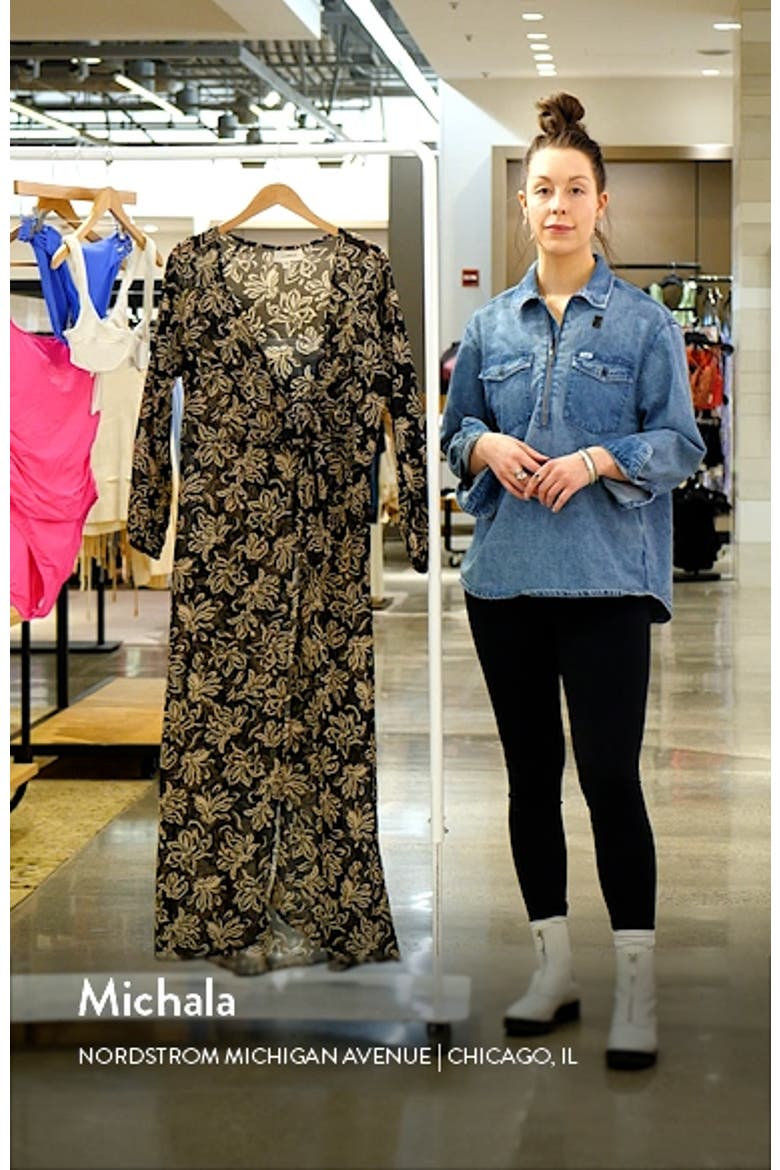Anna Floral Tie Front Maxi Cover-Up Dress video