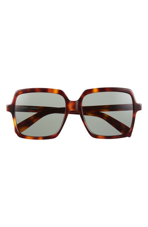 56mm Oversized Square Sunglasses