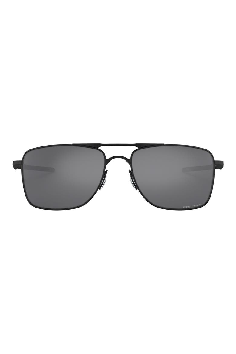 Gauge 8 62mm Oversize Prizm™ Polarized Pilot Sunglasses, Main, color, MATTE BLACK/ PRIZM BLACK