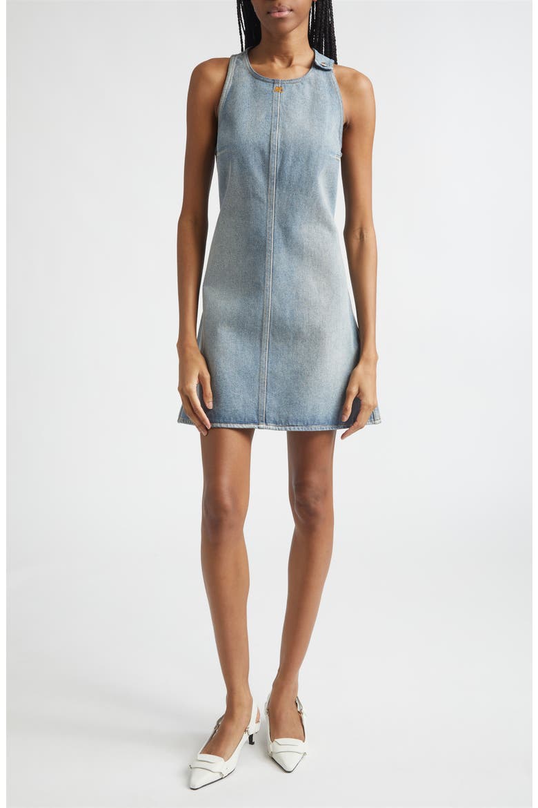 Heritage Denim A-Line Dress, Main, color, DENIM BLEU DELAVE