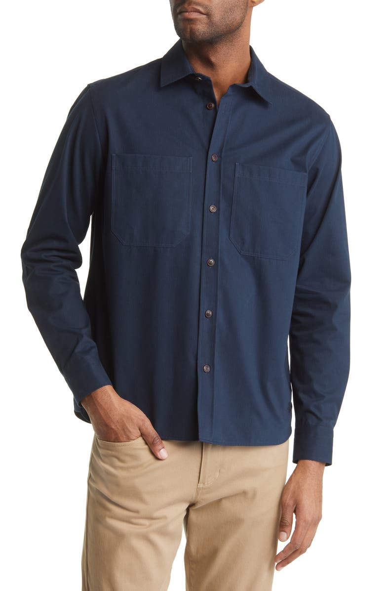 Ted Baker London Almur Brushed Cotton Twill Overshirt, Alternate, color, 
