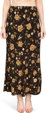 Blu Pepper Floral Midi Skirt