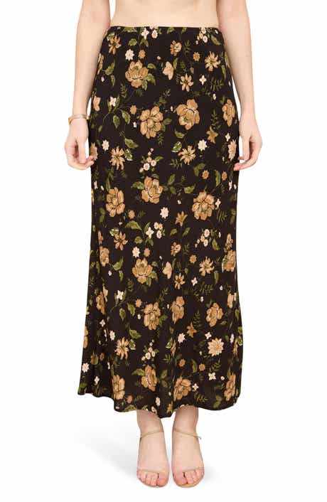 Blu Pepper Floral Midi Skirt