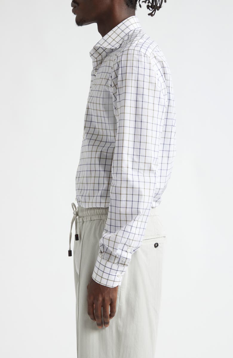 ISAIA Button-Up Shirt, Alternate, color, White Blue