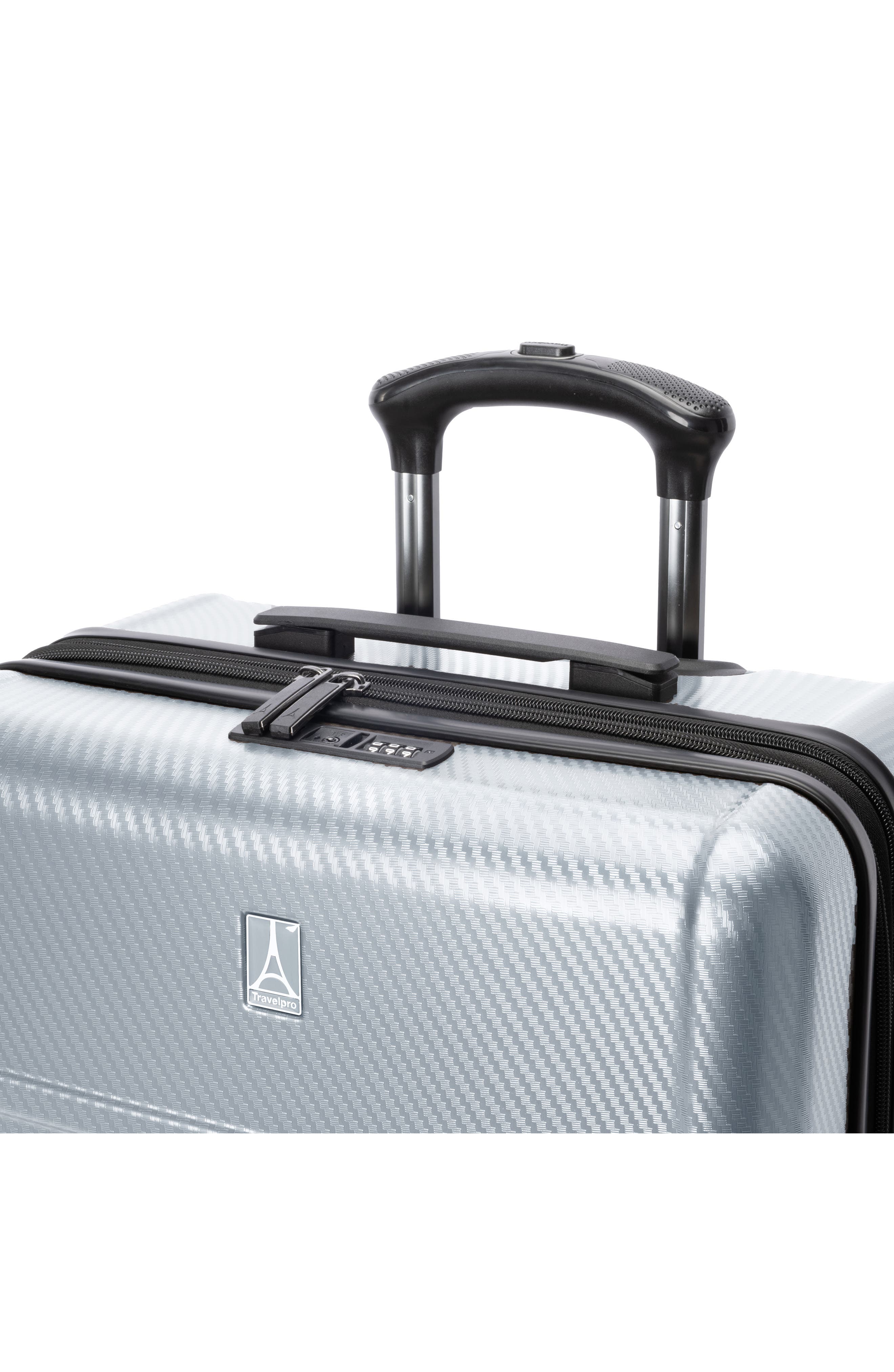 TRAVELPRO Rollmaster<sup>™</sup> Lite 24-Inch Expandable Hardside Spinner Luggage, Alternate, color, Silver Carbon Fiber