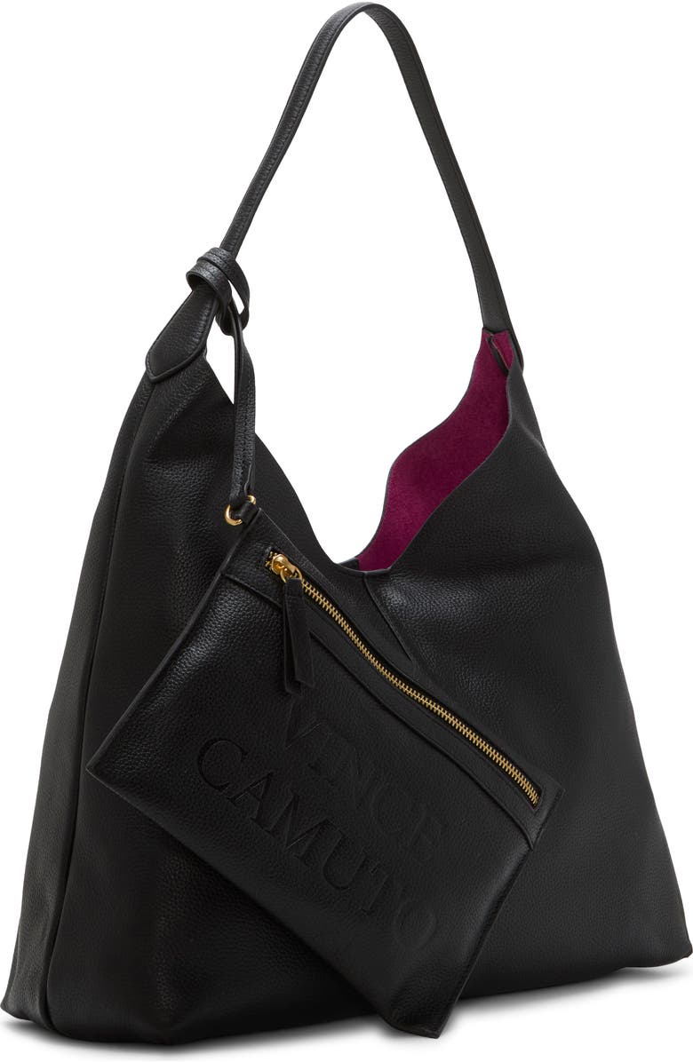 Vince Camuto Jenna Pebble Leather Hobo Bag, Alternate, color, Oxford