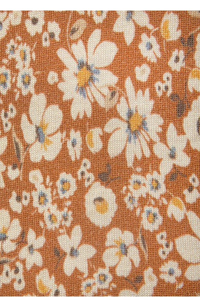 LASCANA Women's V-Neck Flounce Dress, Alternate, color, Brown Multi