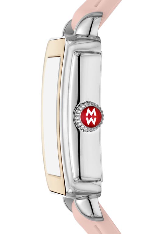 Michele Deco Sport Silicone Strap Watch, 34mm X 36mm