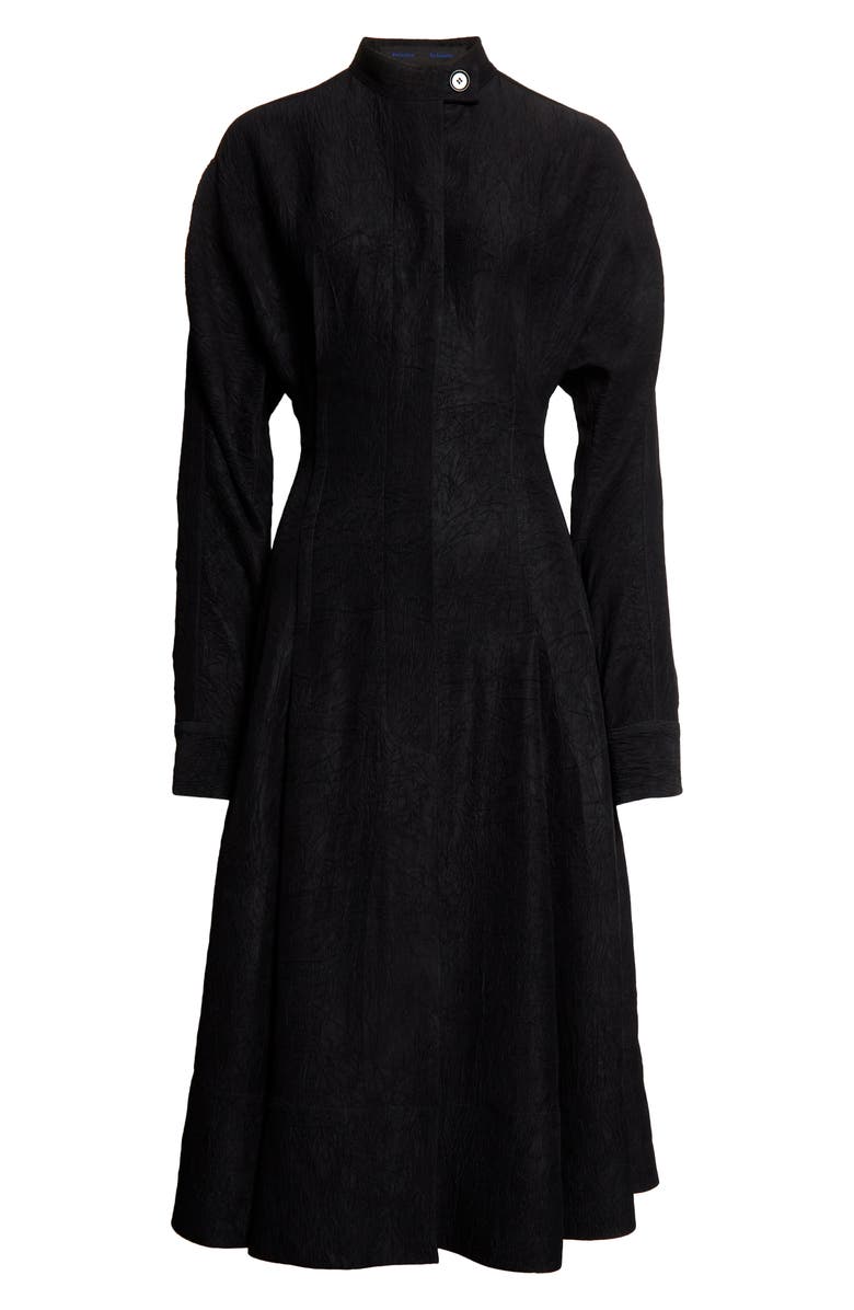 Proenza Schouler Long Sleeve Crushed Matte Satin Shirtdress, Alternate, color,