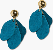 Nickel & Suede Weston Leather Earrings