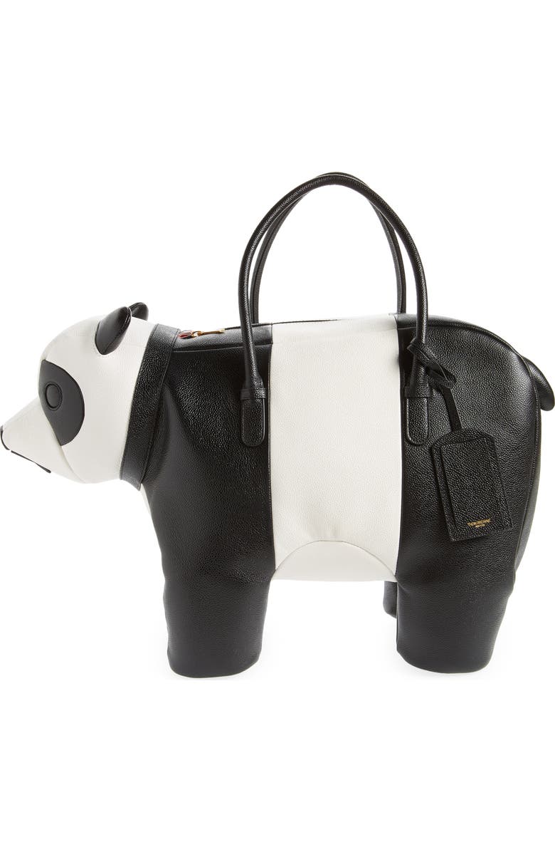 Thom Browne Panda Leather Bag, Main, color,
