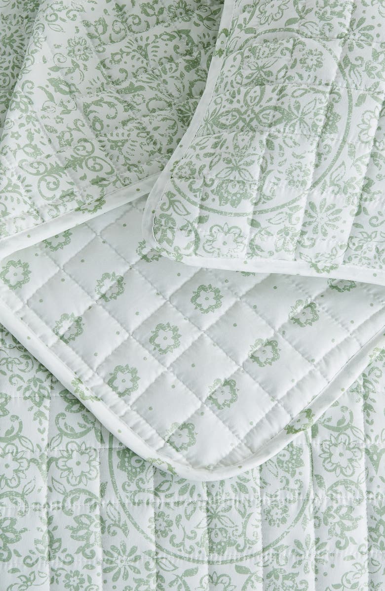 Woven & Weft Floral 3-Piece Quilt Set, Alternate, color, Eucalyptus Floral