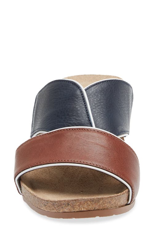 Naot Tiara Wedge Sandal In Soft Chestnut/soft Ink