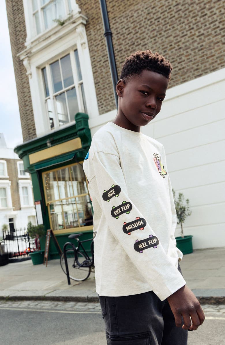 NEXT Kids' New York Long Sleeve Graphic T-Shirt, Alternate, color, Grey