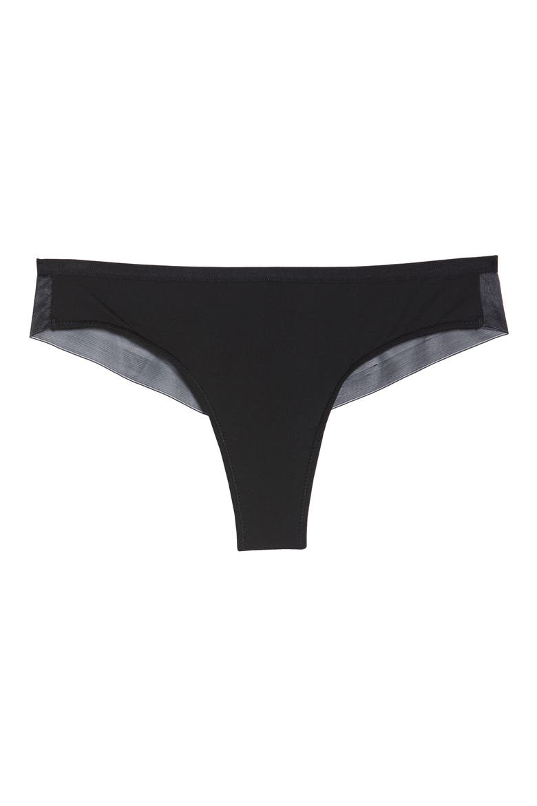 Sheer Bliss Tanga, Alternate, color, BLACK