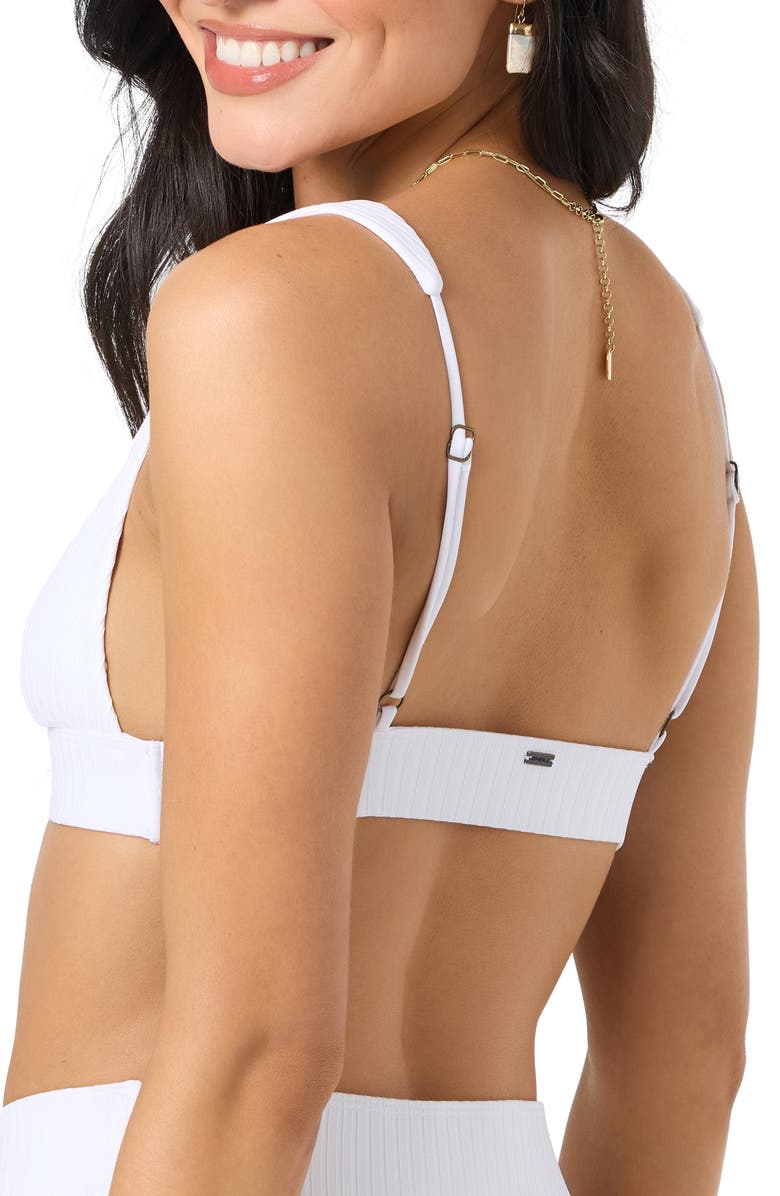 O'Neill Shorebreak Rib Cancun Bikini Top, Alternate, color, White