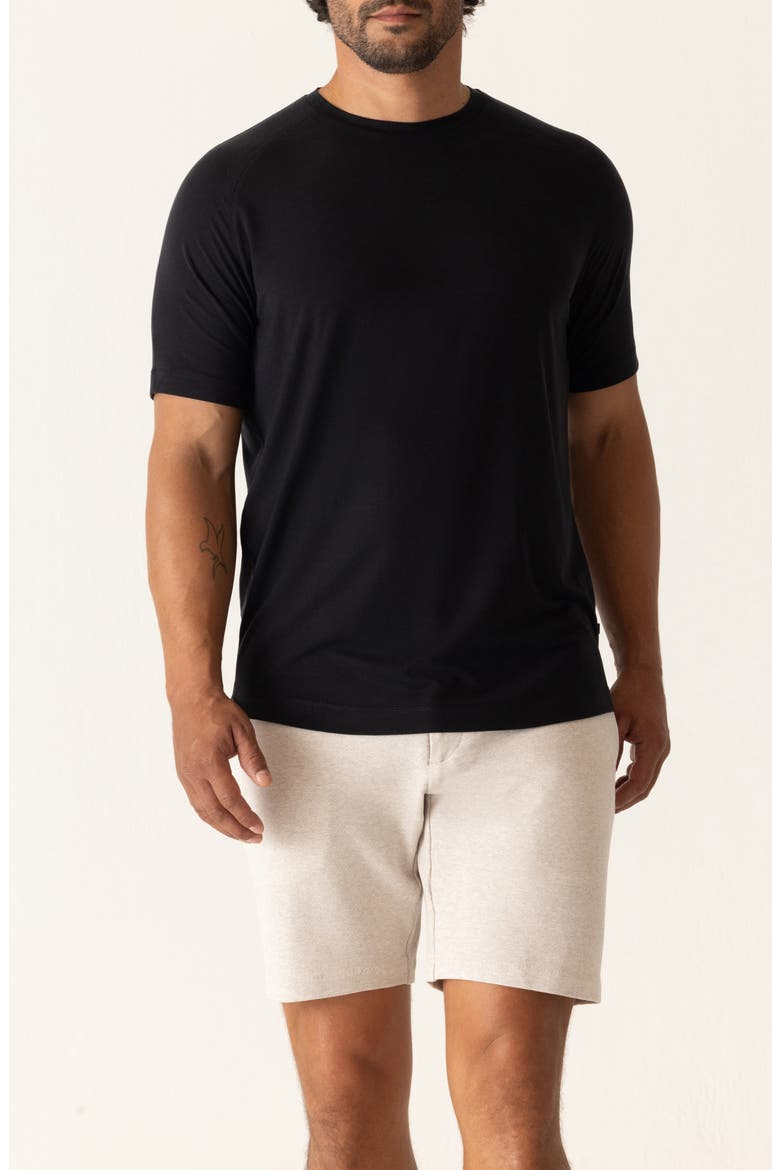 Raglan Sleeve T-Shirt, Main, color, BLACK