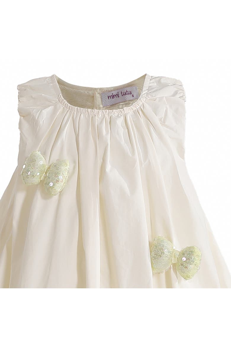 Annalise Sequin Bow Balloon Dress, Alternate, color, Ivory