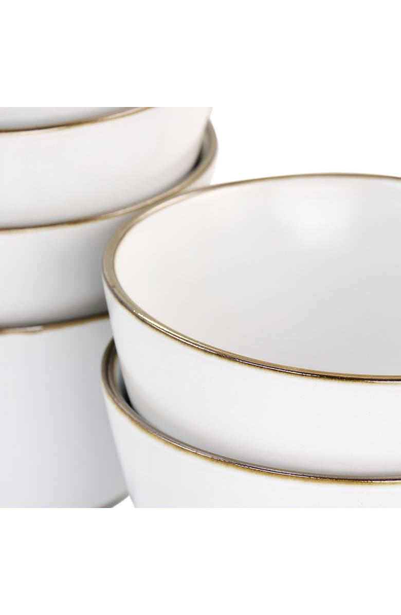 Elama Arthur 6 Piece Stoneware Bowl Set, Alternate, color, White