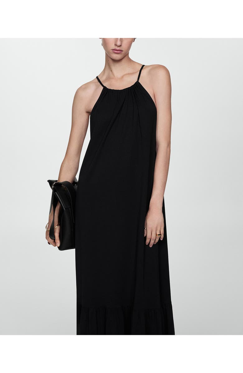 MANGO Tiered Ruffle Cotton Maxi Dress, Alternate, color,